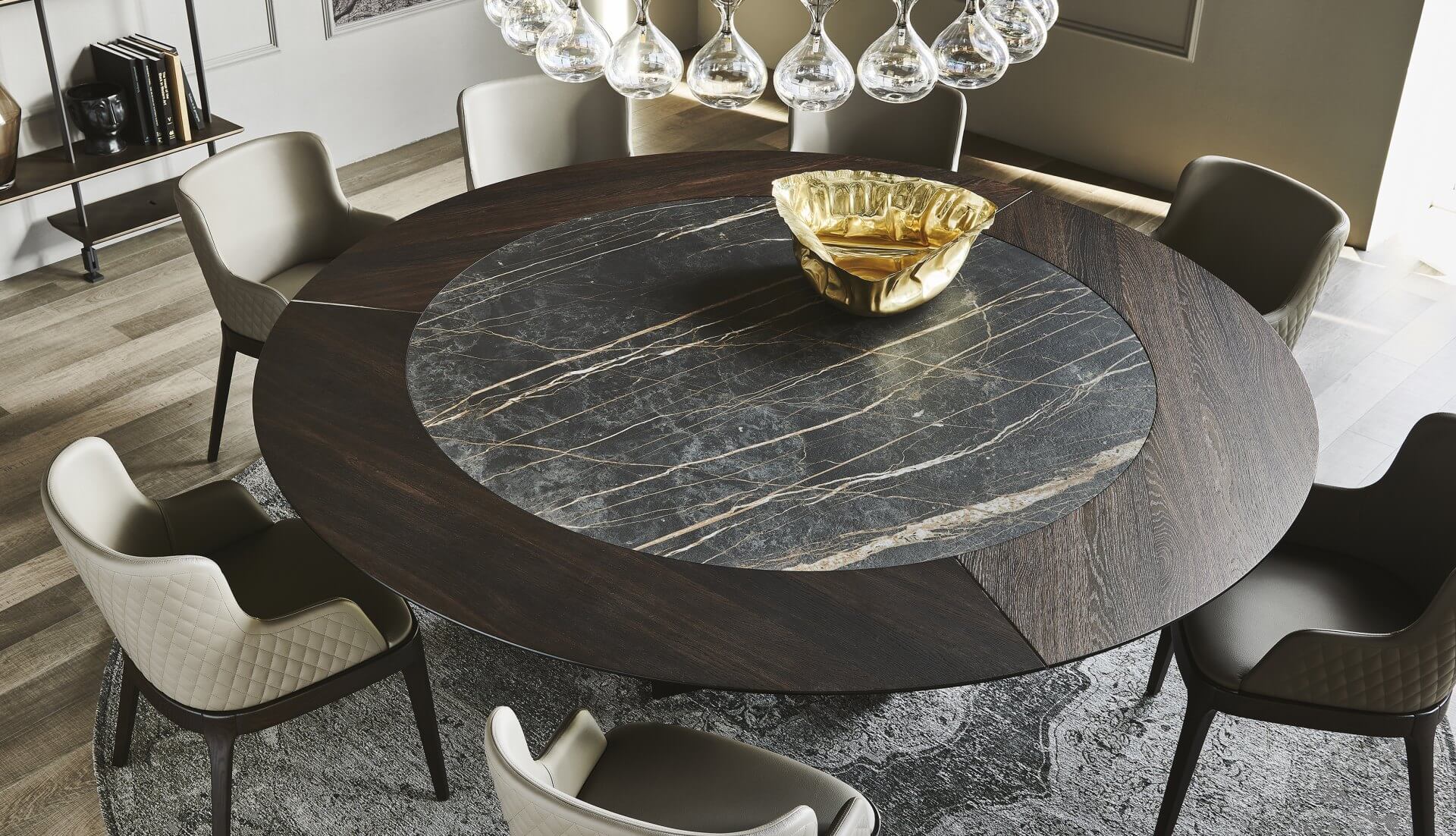 Cattelan Italia Skorpio Round Ker-Wood Table - Dream Design Interiors Ltd