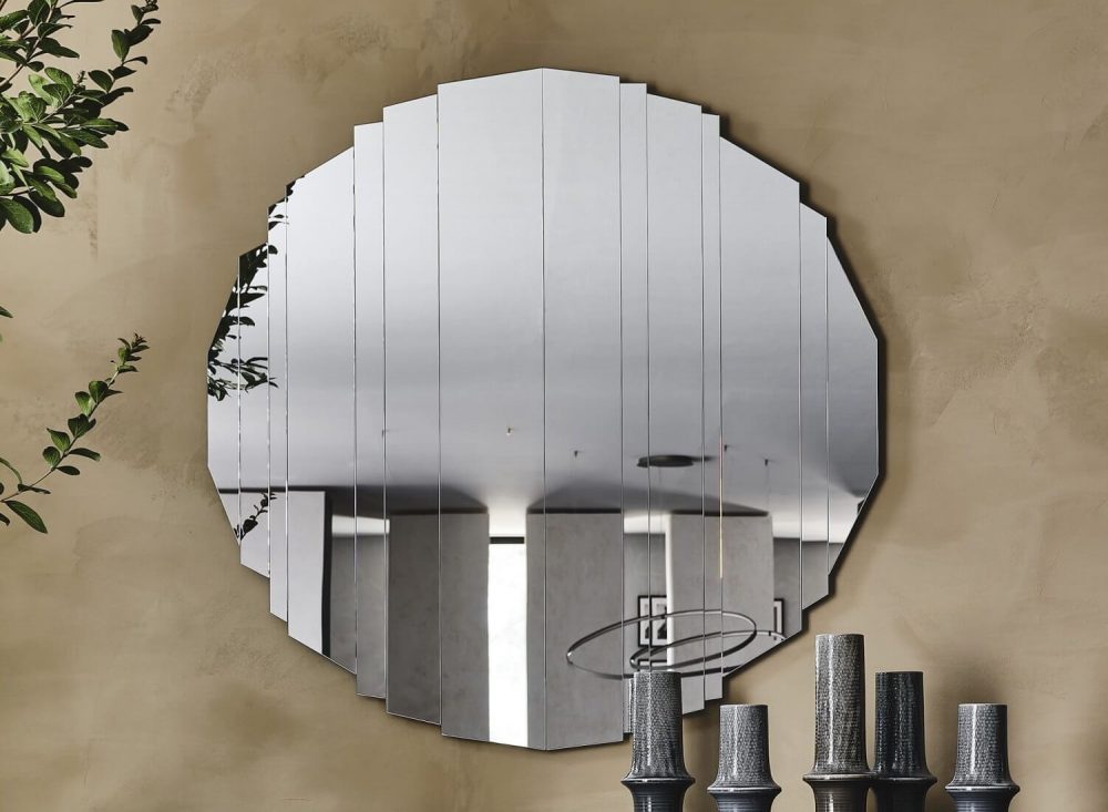 Cattelan Italia Stripes Round Mirror