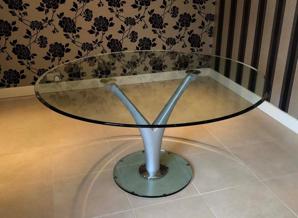 Rolf Benz Round Glass Table Ex-Display