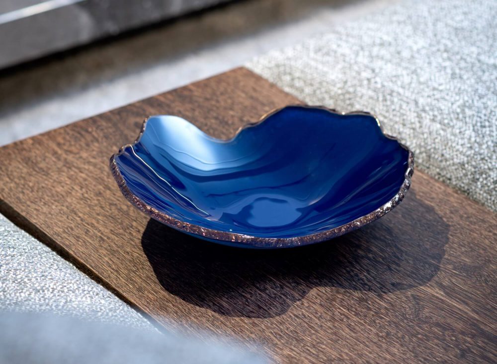 Gardeco Mapa Bowl Mini – Azul With Bronze Top