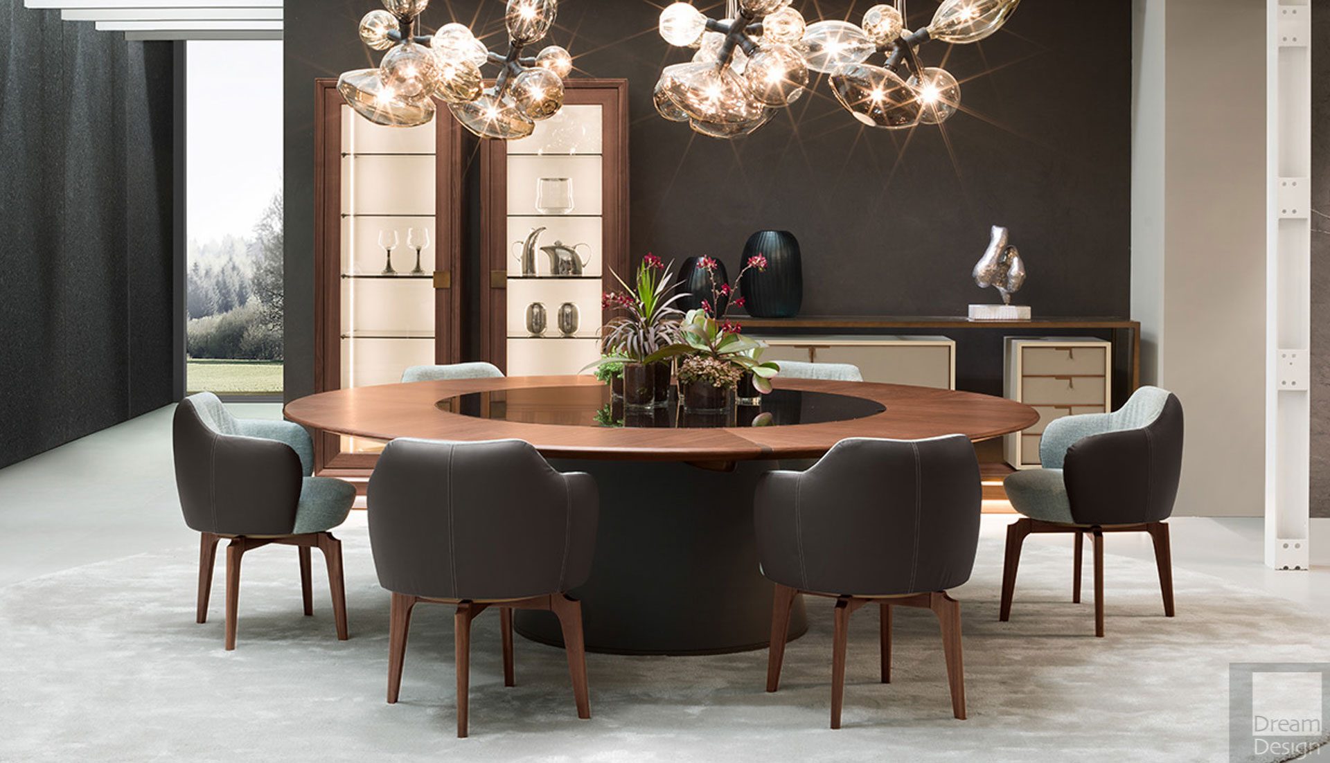 Giorgetti Fang Round Table - Dream Design Interiors Ltd