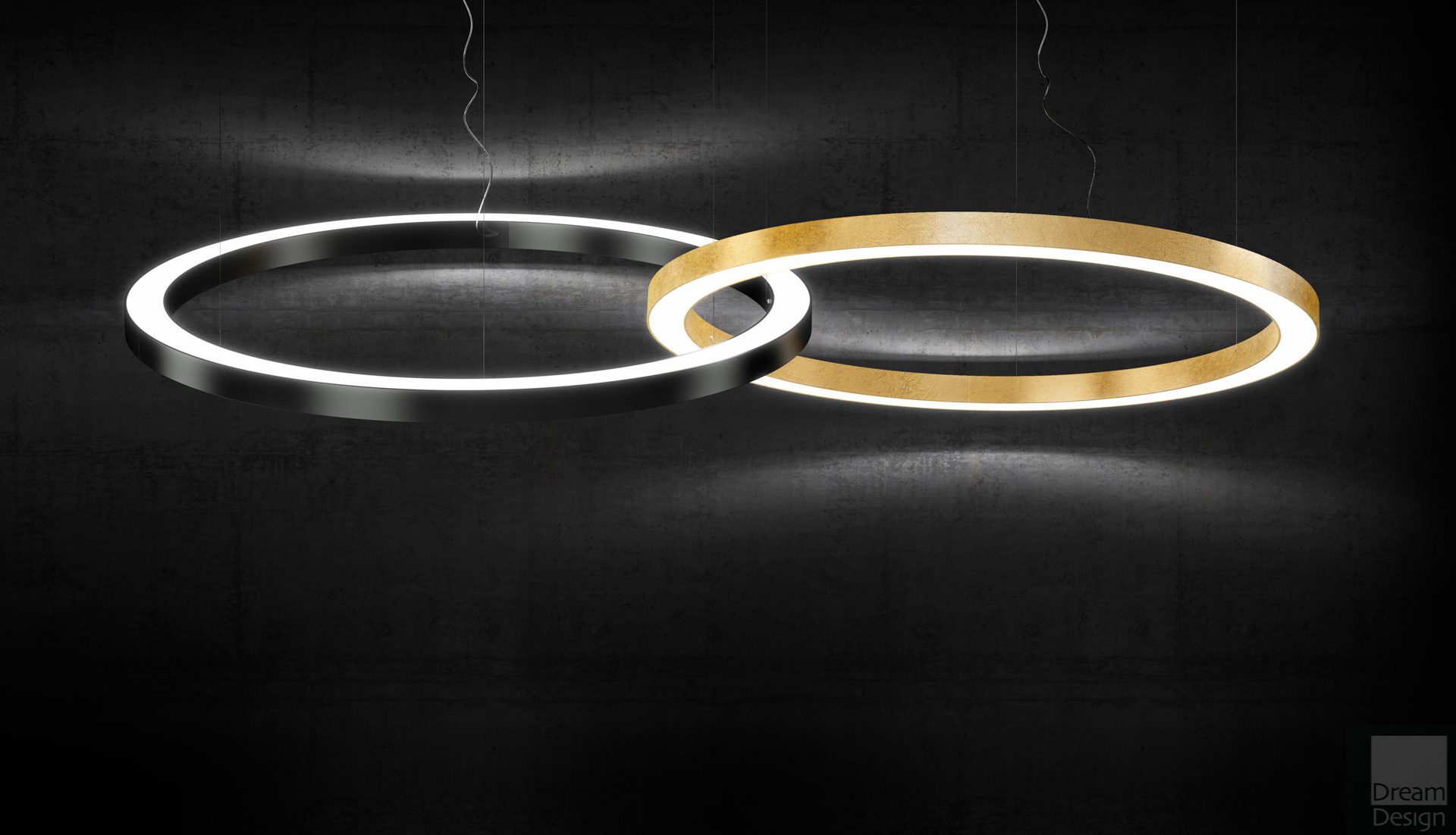 Panzeri Silver Ring Suspension Light