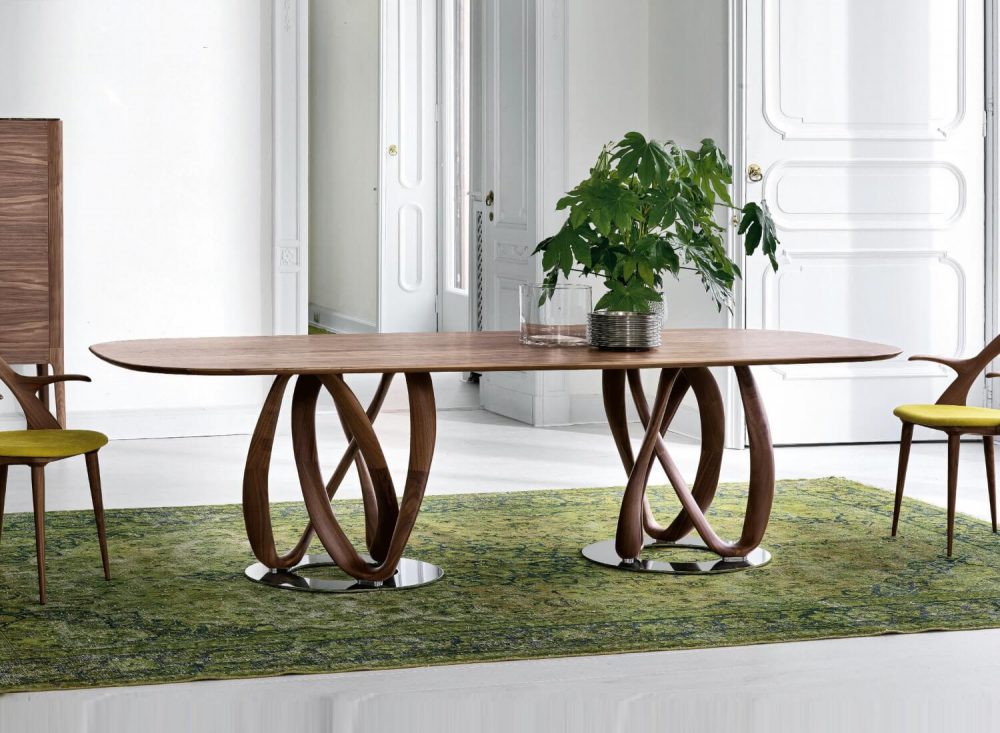 Porada Infinity Double Base Wood Table