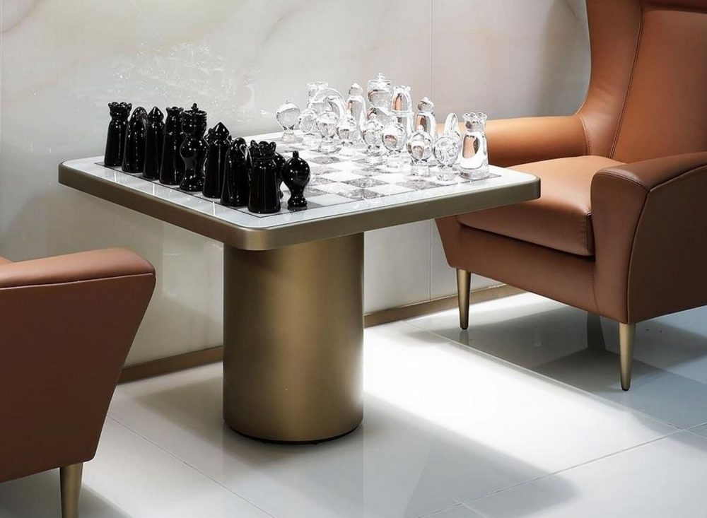 Reflex Angelo Tau 40 Steel Scacchi Chess Game Table