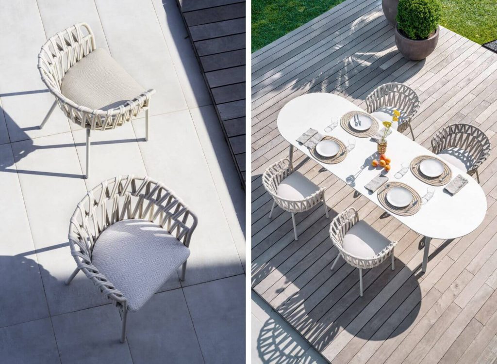 Varaschin Emma Cross Outdoor Dining Chair - Dream Design Interiors Ltd